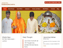 Tablet Screenshot of jagadgururambhadracharya.org